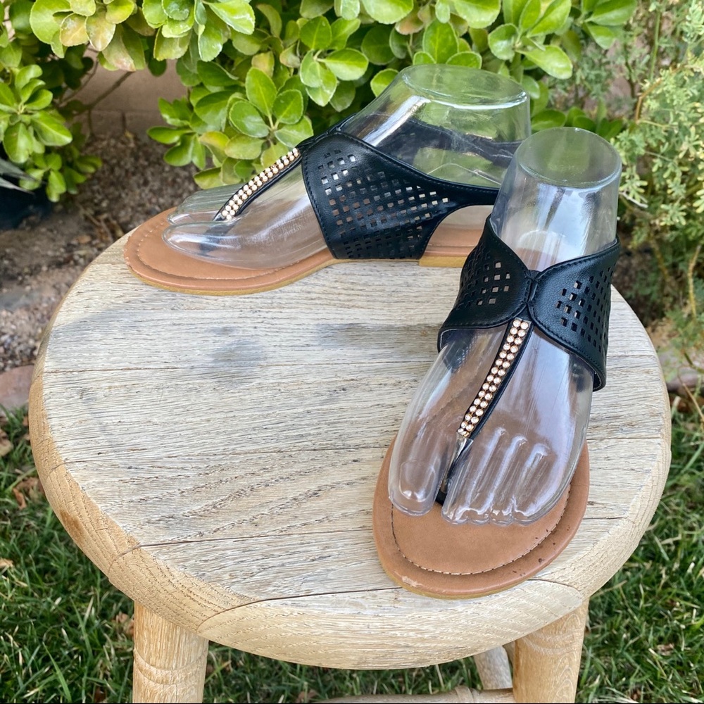 Rosegirl Rhinestone Black Summer Sandals